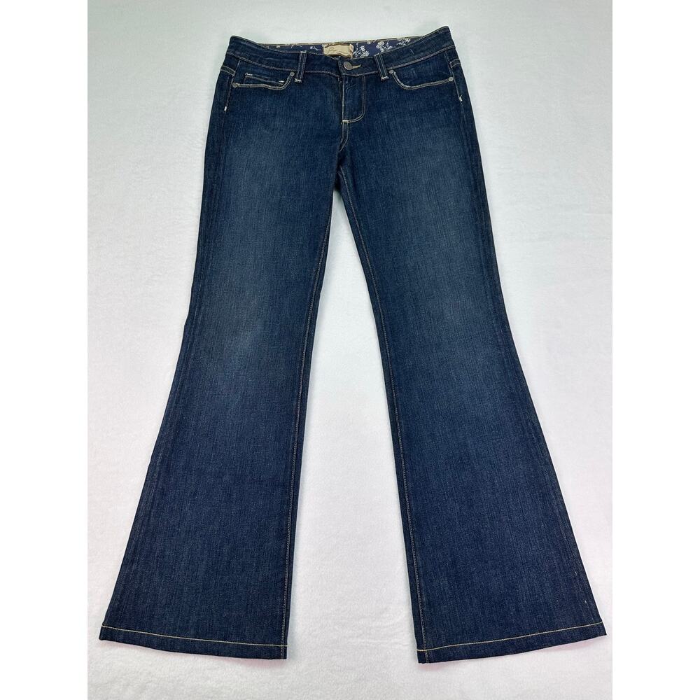 PAIGE Premium Lowrise Hollywood Hills Bootcut Jeans Dark Wash USA Made Size 29 - Picture 4 of 12